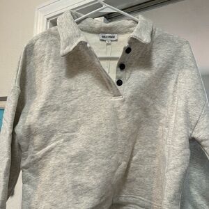 Gold Hinge Cropped Sweater NWT